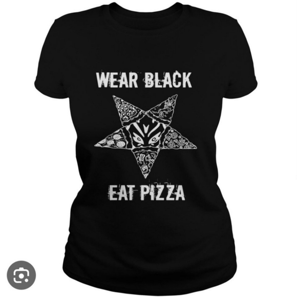 Black Craft Tops - Blackcraft Cult "Wear Black Eat Pizza" T-shirt - S